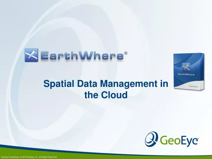 spatial data management in the cloud