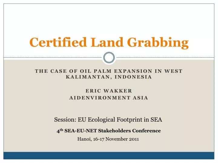certified land grabbing