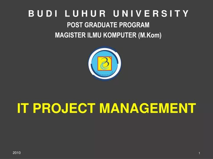 b u d i l u h u r u n i v e r s i t y post graduate program magister ilmu komputer m kom