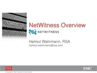 NetWitness Overview