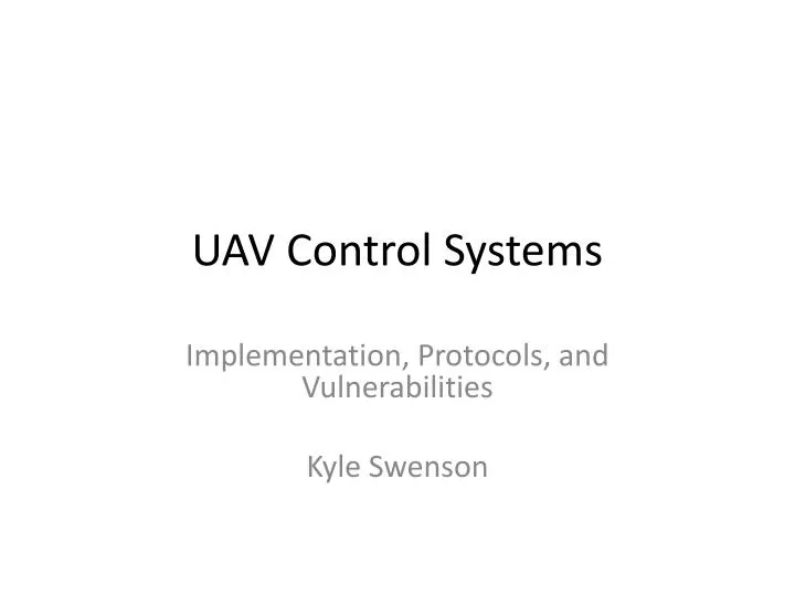 uav control systems