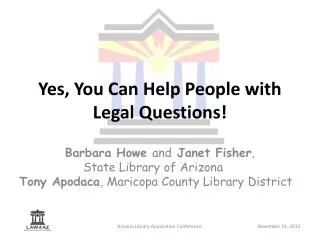 Yes, You Can Help People with Legal Questions!