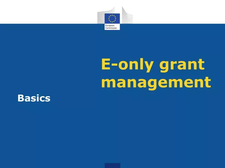 e only grant management