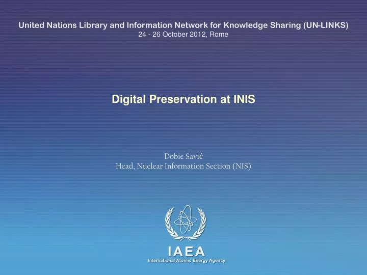 digital preservation at inis