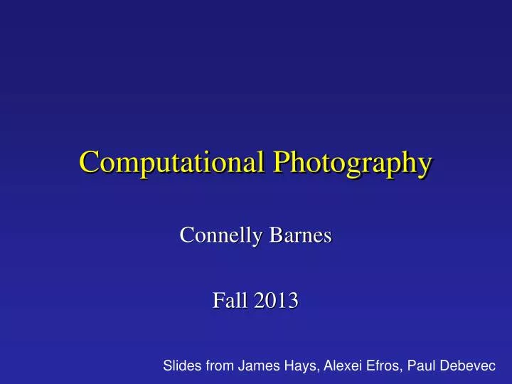 computational photography