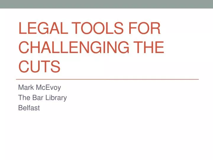 legal tools for challenging the cuts