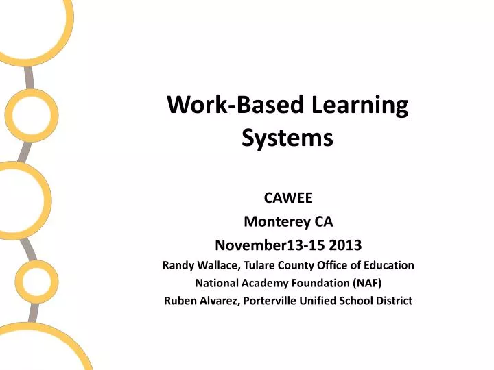 work based learning systems