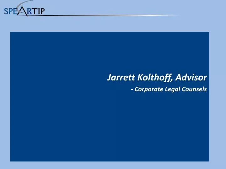 jarrett kolthoff advisor corporate legal counsels