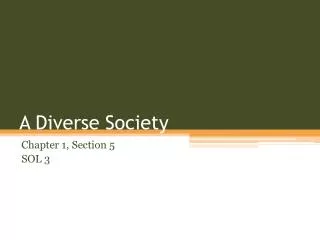 a diverse society