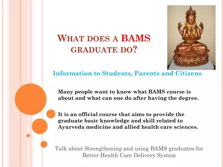 what does a bams graduate do
