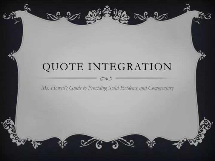 quote integration