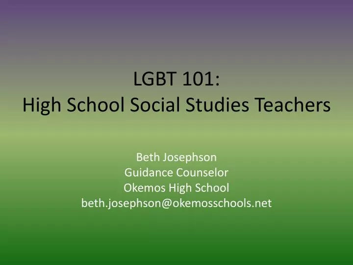 lgbt 101 high school social studies teachers