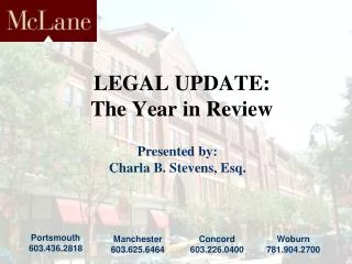LEGAL UPDATE: The Year in Review