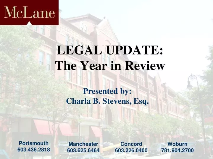 legal update the year in review