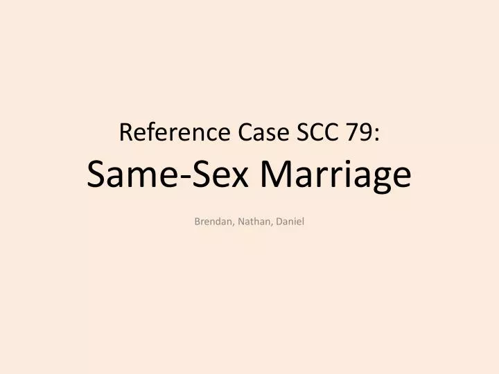 reference case scc 79 same sex marriage
