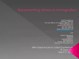 Representing Minors in Immigration