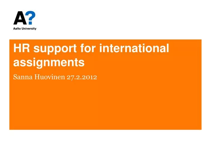 hr support for international assignments
