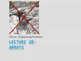 Lecture 20: Arrays
