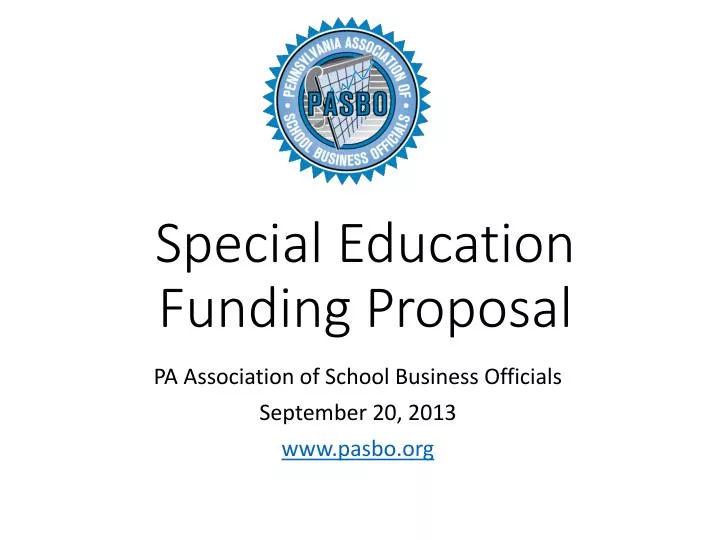 special education funding proposal