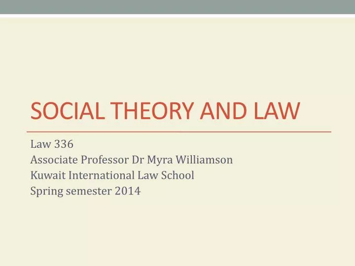 social theory and law