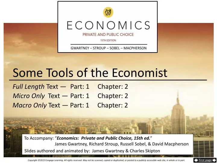 some tools of the economist