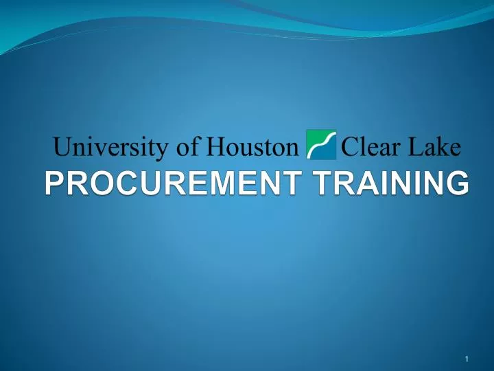university of houston clear lake procurement training