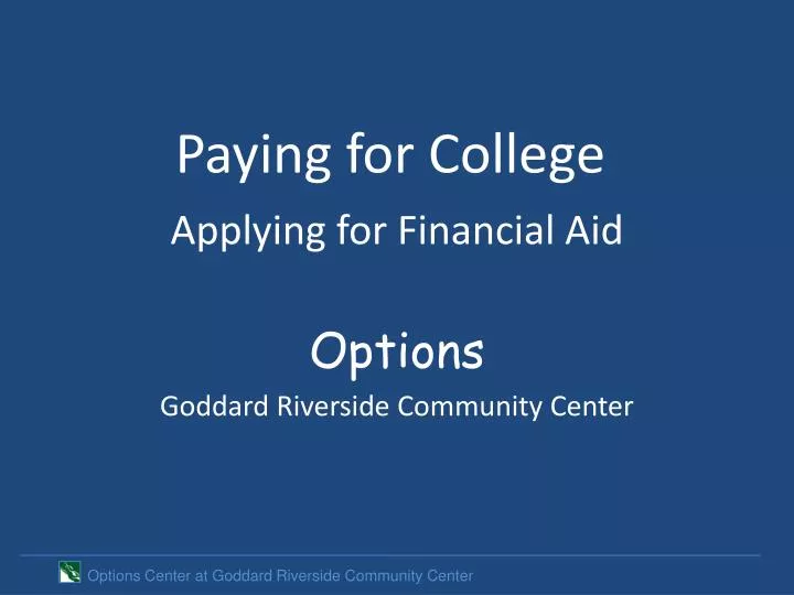 paying for college applying for financial aid