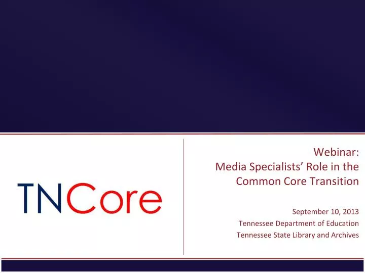 webinar media specialists role in the common core transition