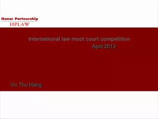 International law moot court competition
