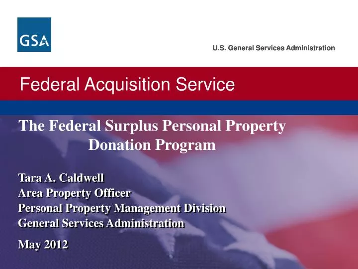 the federal surplus personal property donation program