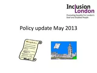 Policy update May 2013