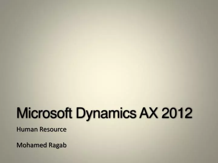 microsoft dynamics ax 2012