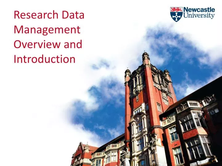 research data management overview and introduction