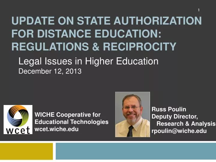 update on state authorization for distance education regulations reciprocity