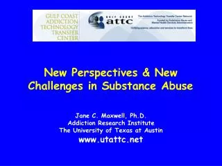 New Perspectives &amp; New Challenges in Substance Abuse