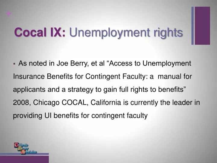 cocal ix unemployment rights