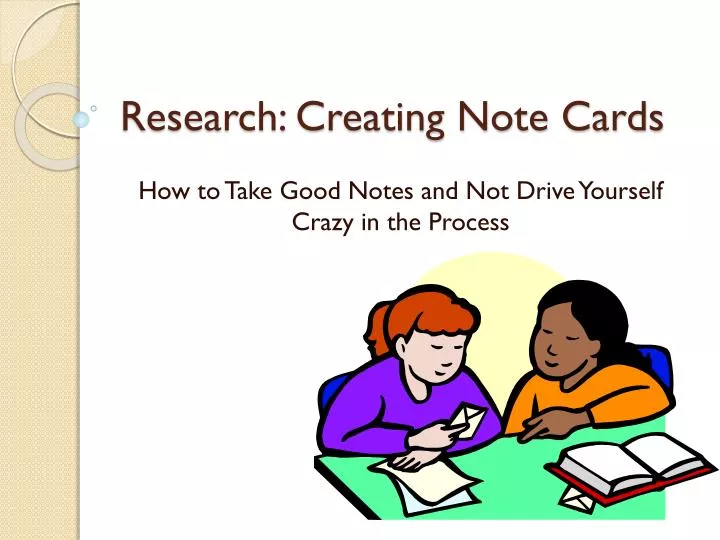 research creating note cards