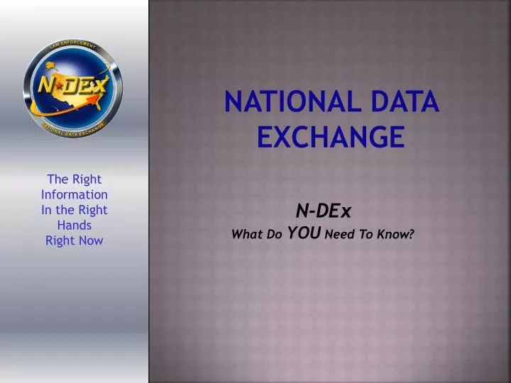 national data exchange