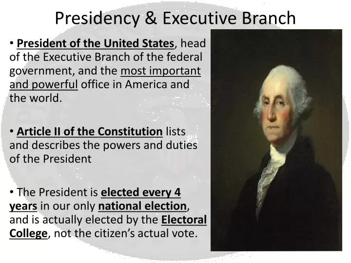 presidency executive branch