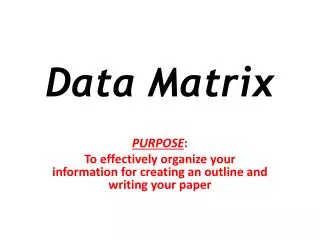 Data Matrix