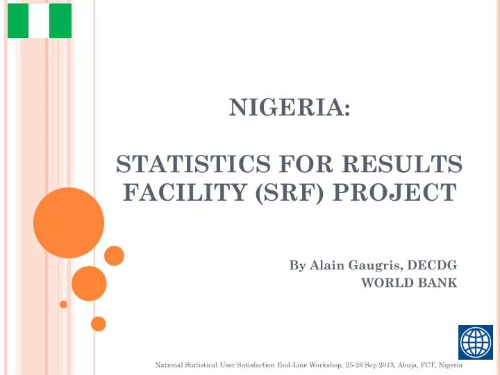 nigeria statistics for results facility srf project