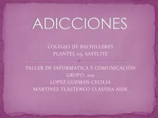 ADICCIONES