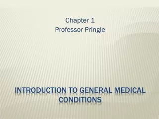 chapter 1 professor pringle
