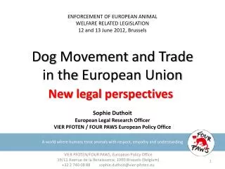Dog Movement and Trade in the European Union