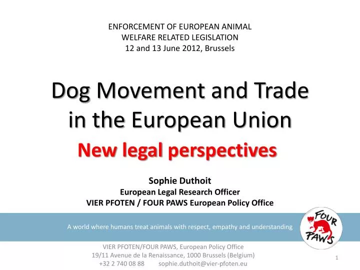 dog movement and trade in the european union