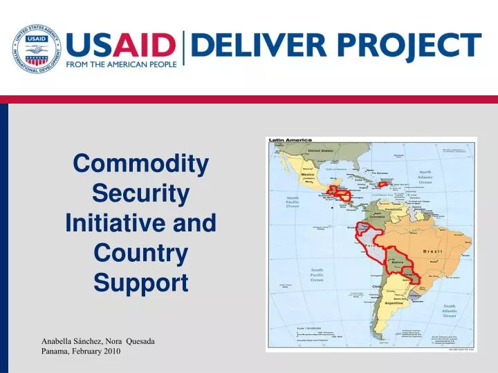 commodity security initiative and country support