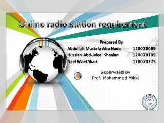 Online radio station requirement