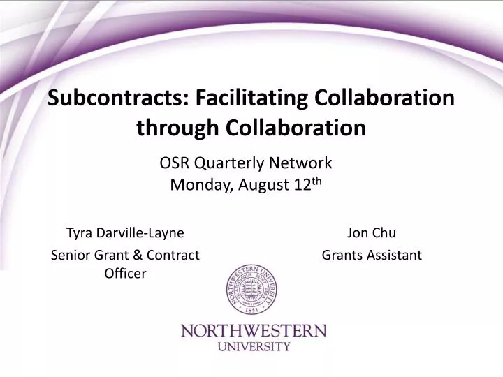 subcontracts facilitating collaboration through collaboration