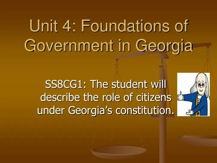 unit 4 foundations of government in georgia