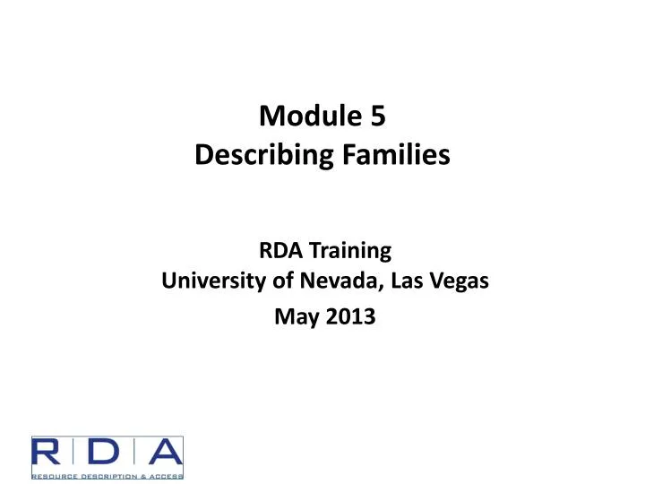 module 5 describing families